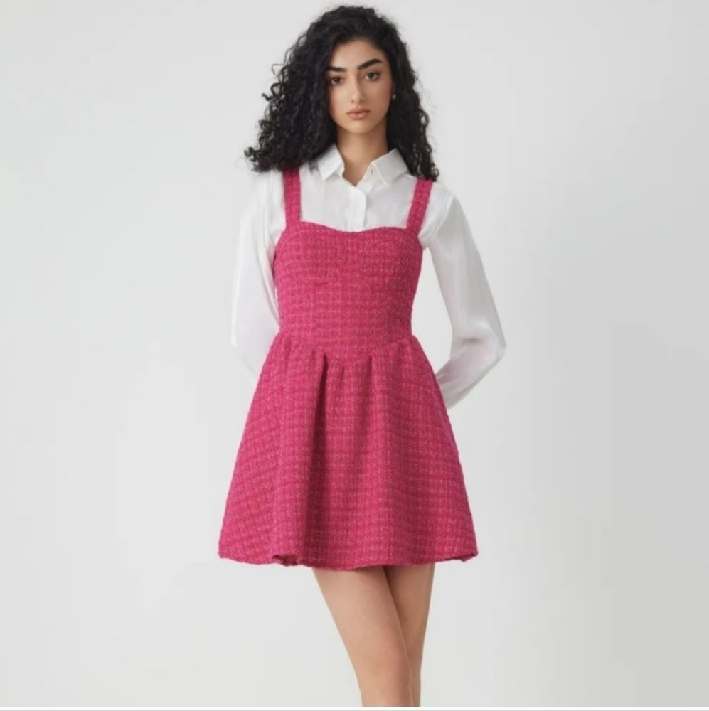 Cider Pink Mini Dress, White shirt is NOT INCLUDED